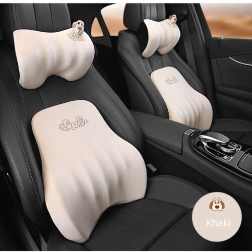 Car headrest neck pillow Khaki