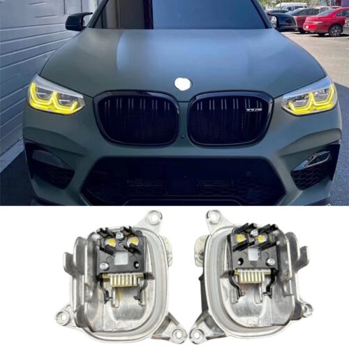 BMW Yellow DRL Headlight LED Headlight Module Headlamp 63117466107 63117466108