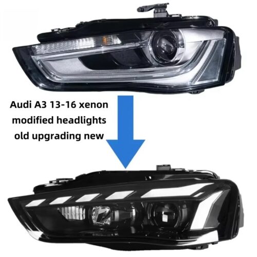 Audi A3 2013-2016 xenon modified headlights old upgrading new -plag an plug