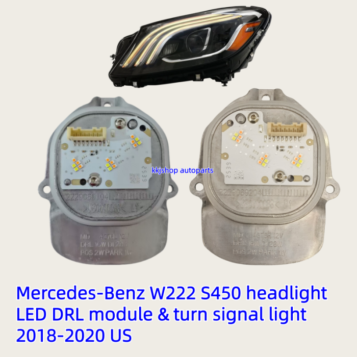 Mercedes W222 S450 LED DRL Module 2018-2020 Replacement