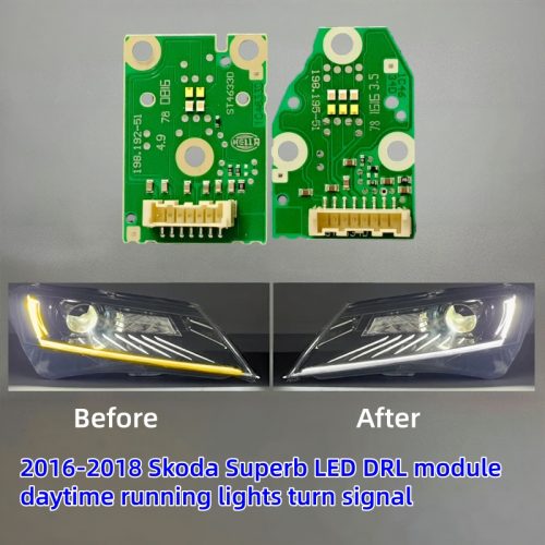 2016-2018 Skoda Superb LED DRL module daytime running lights turn signal