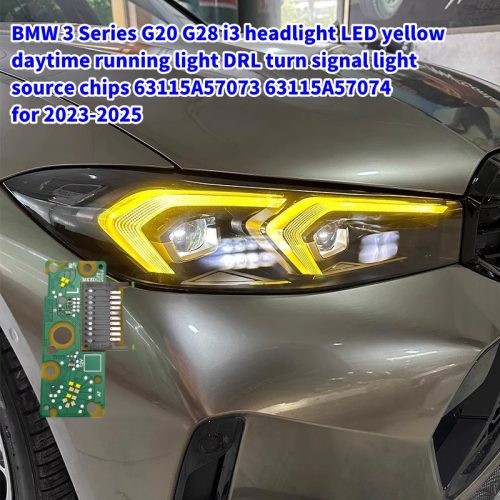 BMW 3 Series G20 G28 i3 headlight LED yellow daytime running light DRL turn signal light source chips 63115A57073 63115A57074 for 2023-2025