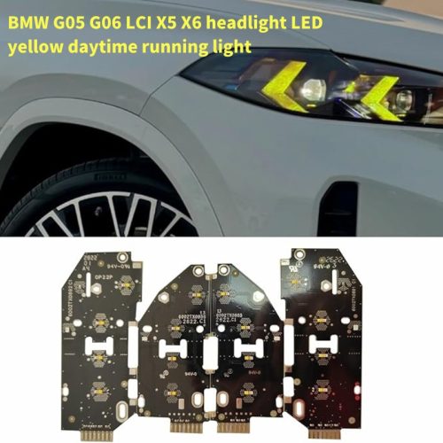 BMW G05 G06 LCI X5 X6 headlight LED yellow daytime running light DRL chips 2023-2025