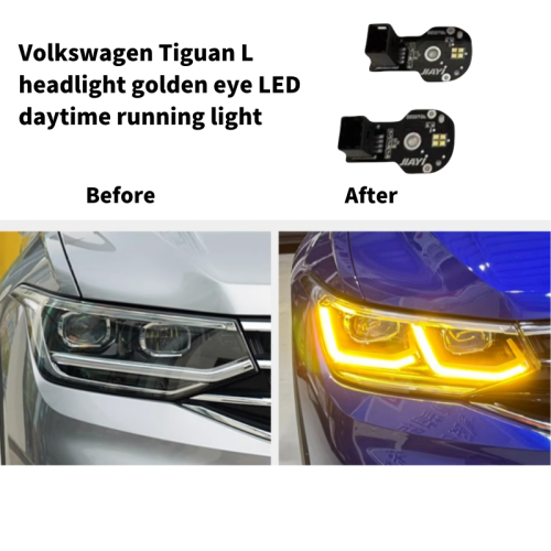 Volkswagen Tiguan L headlight golden eye LED daytime running light DRL boards