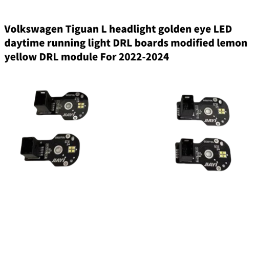 Volkswagen Tiguan L headlight golden eye LED daytime running light DRL boards modified lemon yellow DRL module For 2022-2024