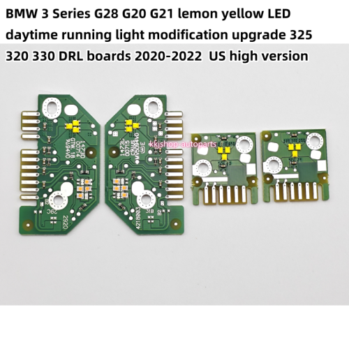 BMW 3 Series G28 G20 G21 lemon yellow LED daytime running light modification upgrade 325 320 330 DRL boards 2020-2022 US high version