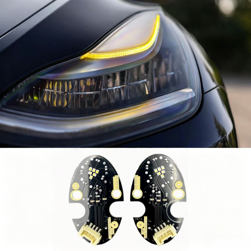 model 3Y yellow daytime running light boards