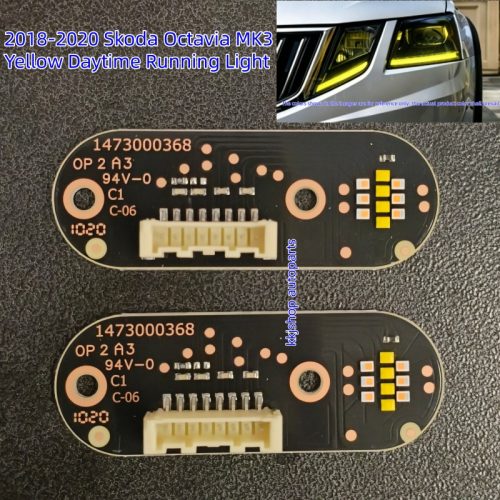 2018-2020 Skoda Octavia MK3 Yellow Daytime Running Light